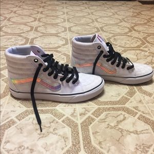Customized high top Vans size 8